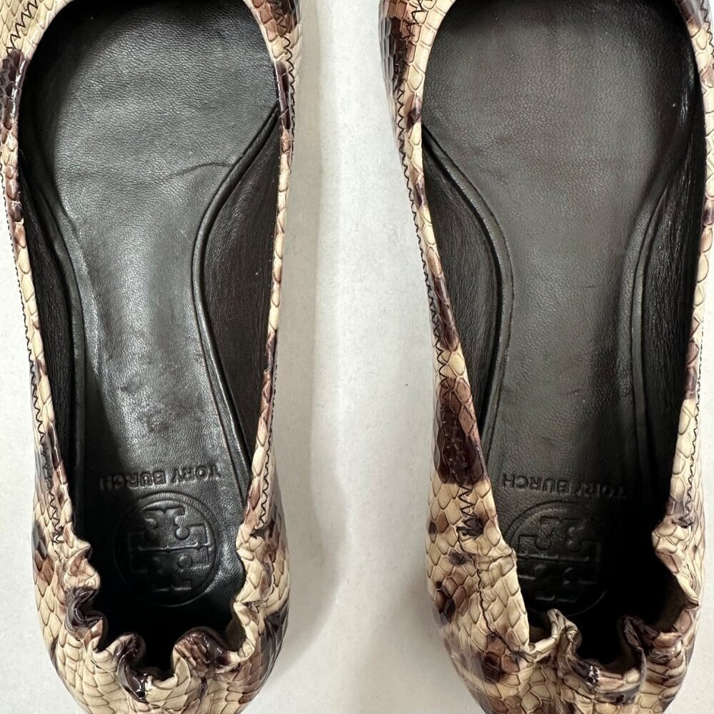 Tory Burch Snakeskin Pattern Flats - Picture 4 of 9